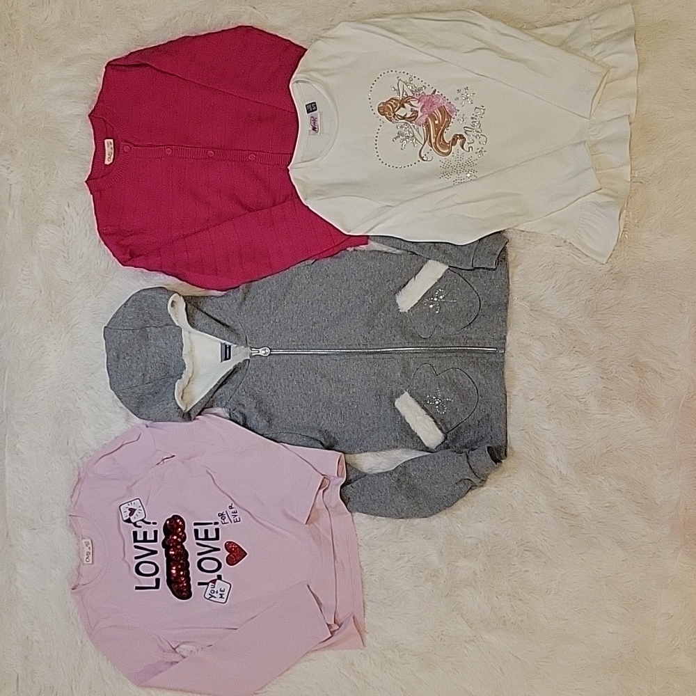 Girls Tops Bundle Age 8/9 Mixed European Brands Hoodie, Long Sleeves, Cardigan